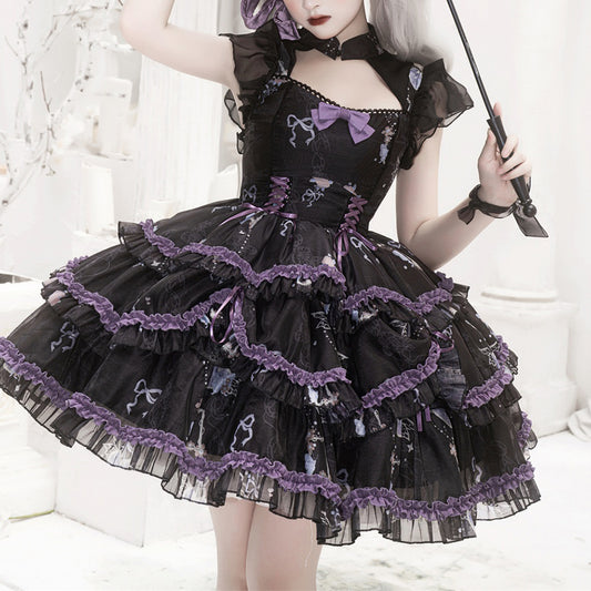 Lolita Punk Bow JSK Dress LS0720