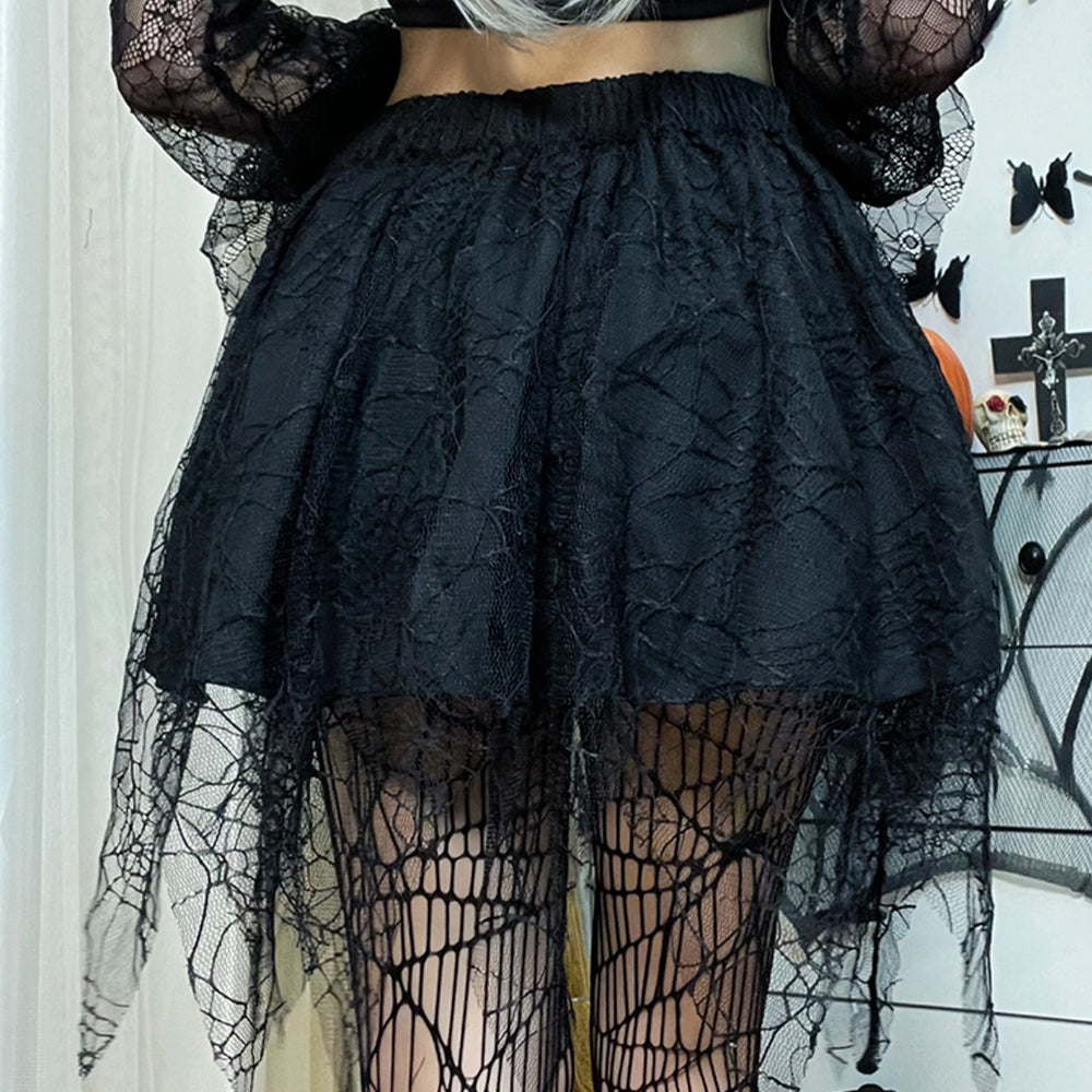 Lolita Punk Gothic Lace Skirt LS0742