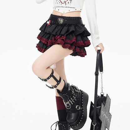 Lolita Punk Gothic Y2K Short Skirt LS0840