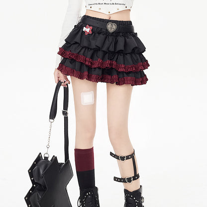 Lolita Punk Gothic Y2K Short Skirt LS0840