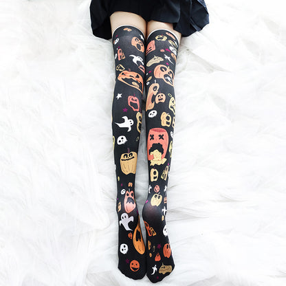 Lolita Gothic Halloween Pumpkin Socks LS0753