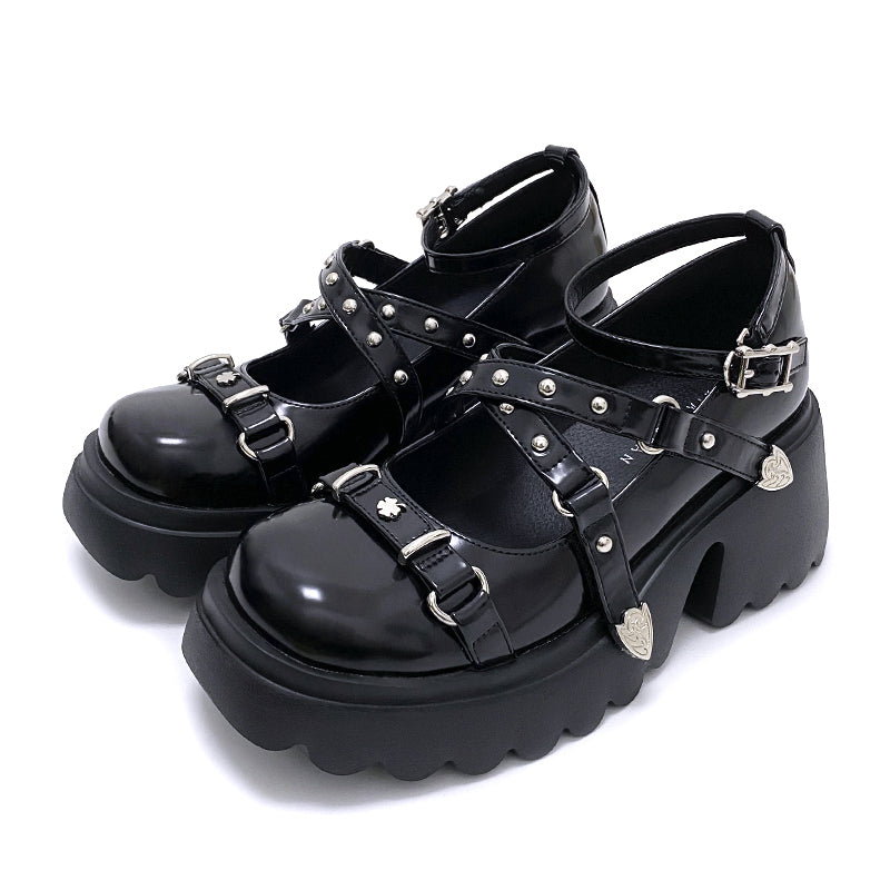 Lolita Goth JK Mary Jane Shoes LS0591