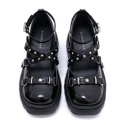 Lolita Goth JK Mary Jane Shoes LS0591