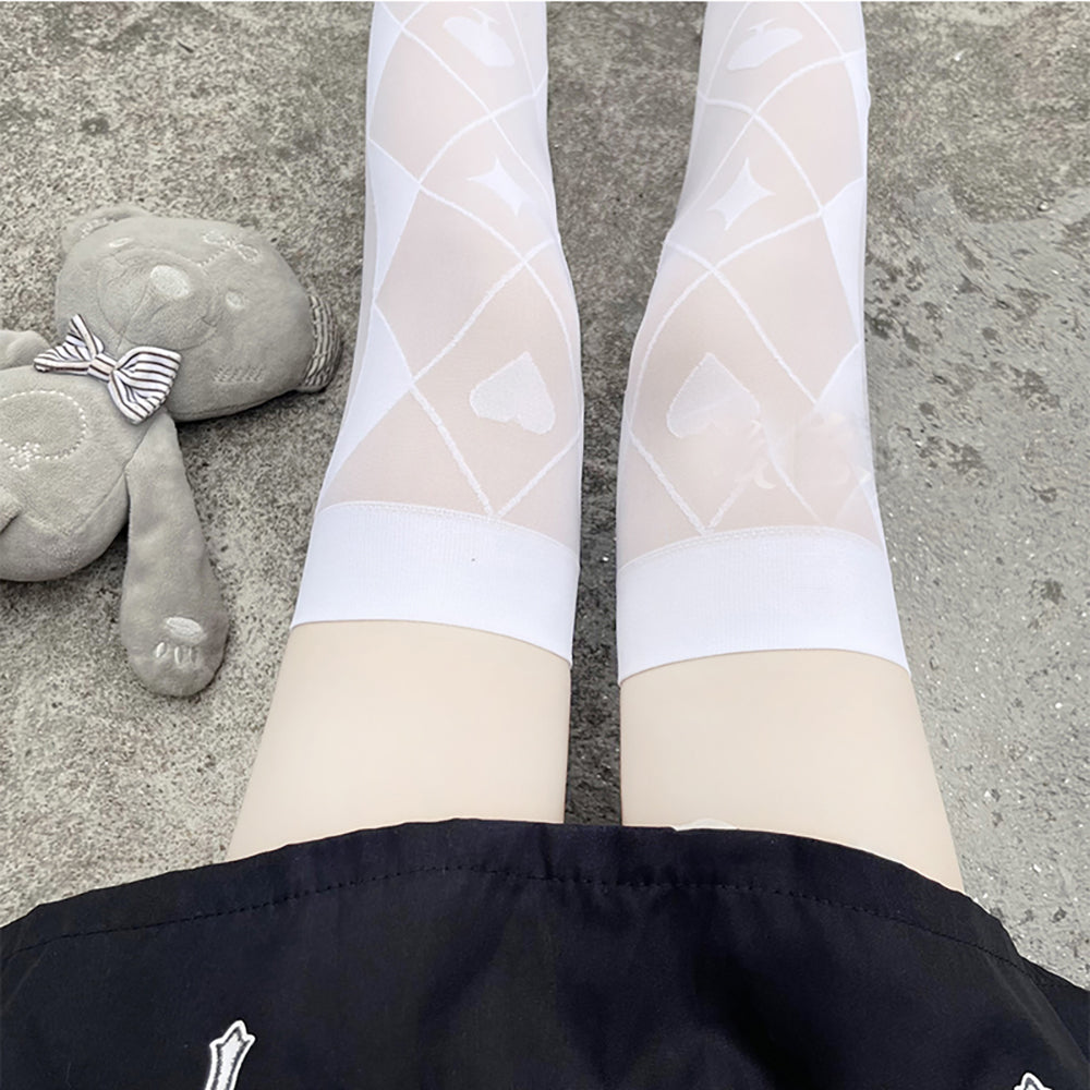 Lolita Tall Heart Socks LS0510