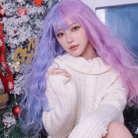 Лолита JK Фиолетовые длинные вьющиеся волосы LS0438