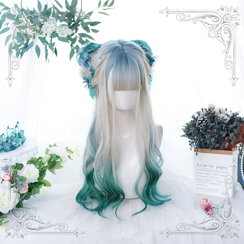 Lolita Harajuku Gradient Long Curly Wig LS0456