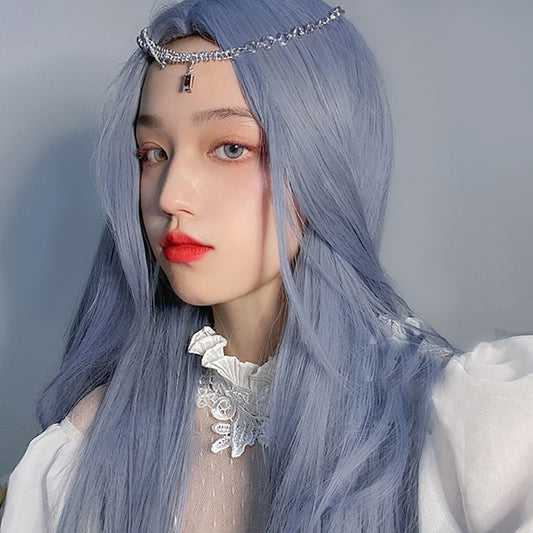 Lolita Purple Long Straight Wig LS0410
