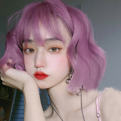 Lolita cute JK pink purple wig LS0411