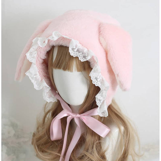 Cute rabbit ears plush hat LS0060
