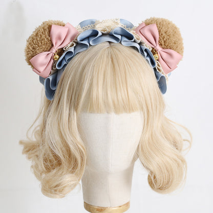 Lolita Bear Bow Headband LS0073