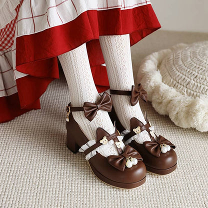 Lolita Bow Bear Shoes LS0099