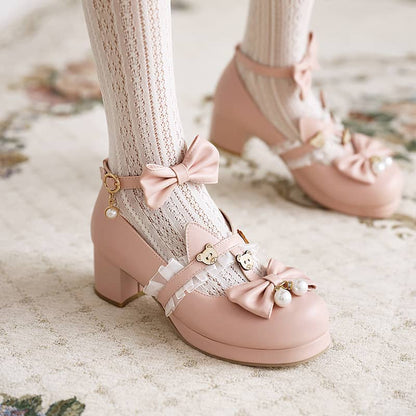 Lolita Bow Bear Shoes LS0099