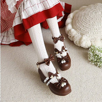 Lolita Bow Bear Shoes LS0099