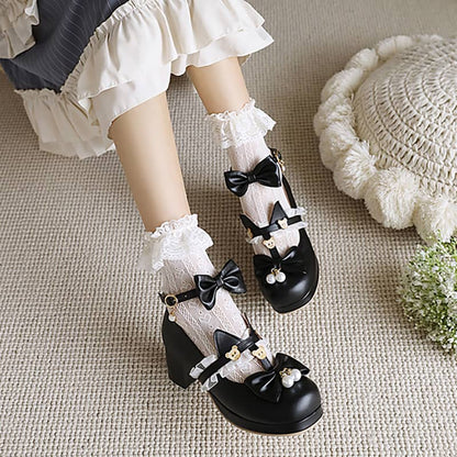 Lolita Bow Bear Shoes LS0099