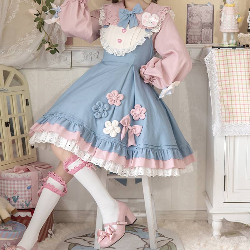 Cute Lolita Bow Dress LS0132