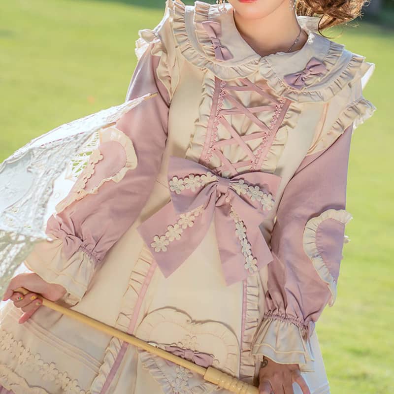 Kawaii Heart Bow Lolita Dress LS0140