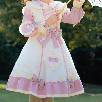 Kawaii Heart Bow Lolita Dress LS0140