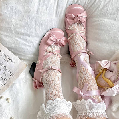 Sweet Lolita Bow Ribbon Shoes LS0238