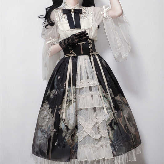 Lolita punk goth dress LS0301