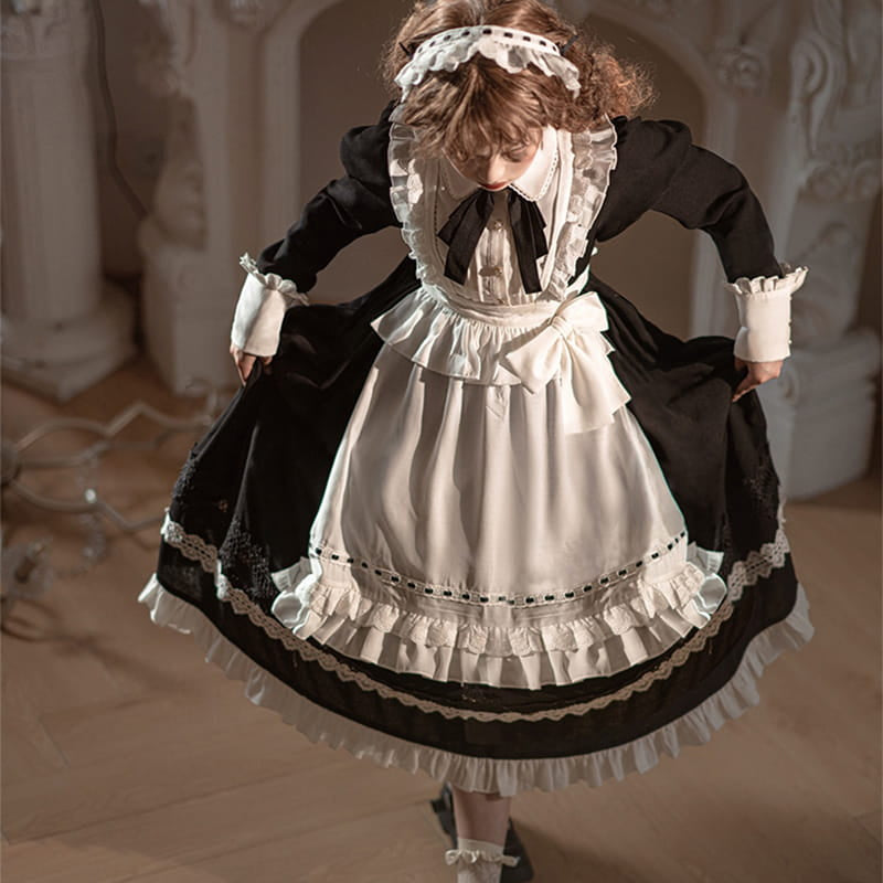 Online 2006 Morbid Threads Lolita Goth Maid Dress size xl